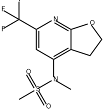 Methanesulfonamide, N-[2,3-dihydro-6-(trifluoromethyl)furo[2,3-b]pyridin-4-yl]-N-methyl- Struktur