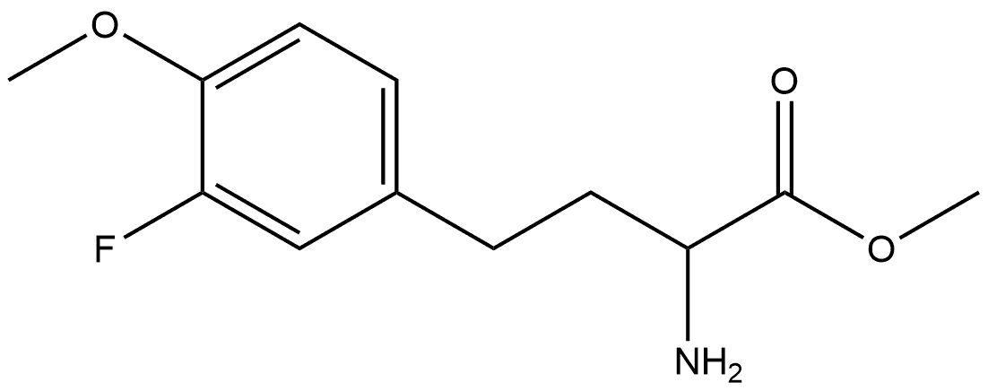 methyl 2-amino-4-(3-fluoro-4-methoxyphenyl)butanoate Struktur