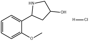 3-Pyrrolidinol, 5-(2-methoxyphenyl)-, hydrochloride (1:1) Struktur