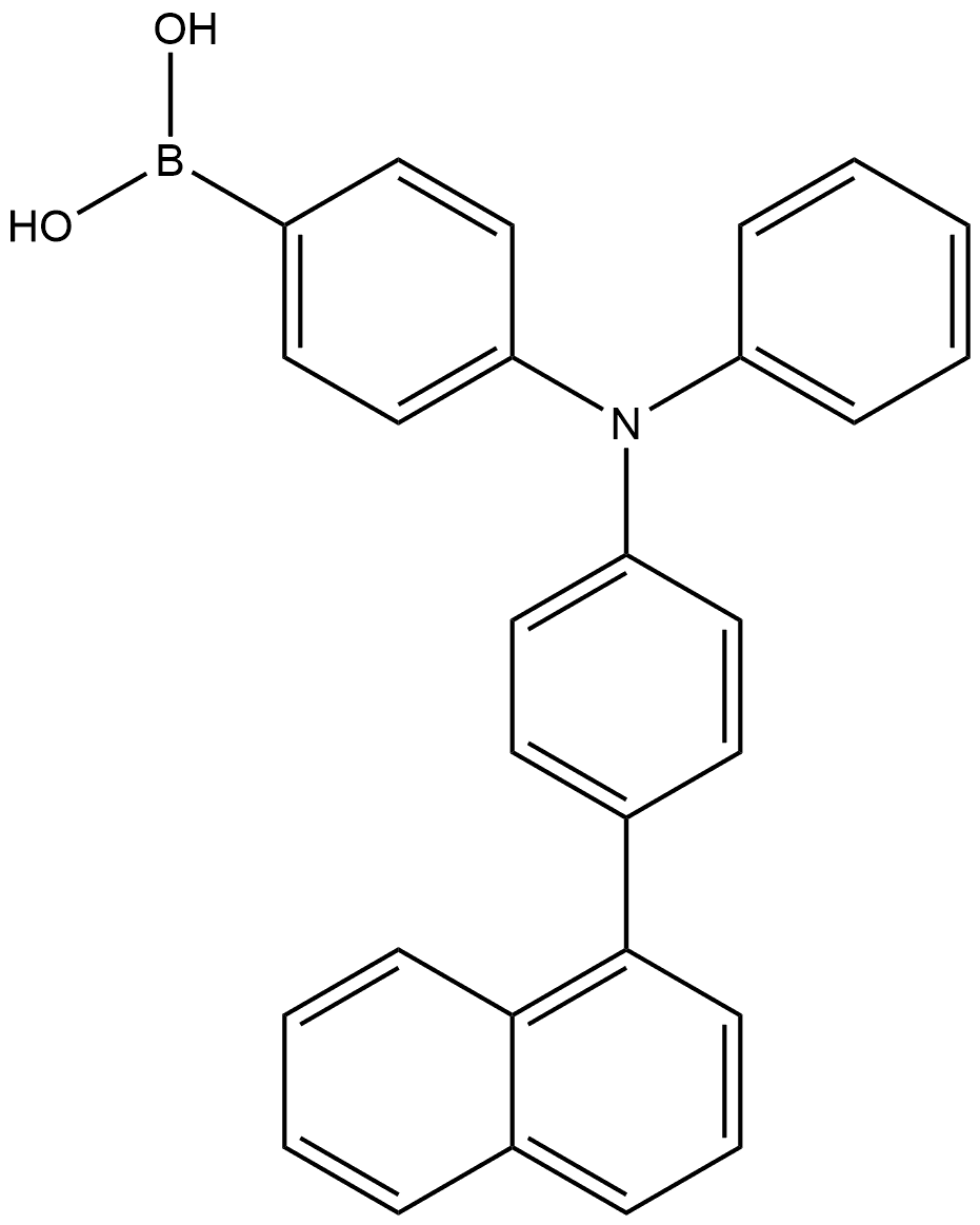 Boronic acid, B-[4-[[4-(1-naphthalenyl)phenyl]phenylamino]phenyl]- Struktur