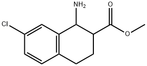 methyl 1-amino-7-chloro-1,2,3,4-tetrahydronaphthalene-2-carboxylate Struktur