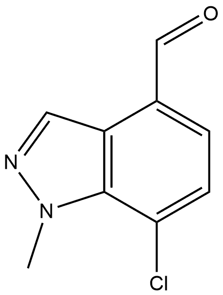 7-Chloro-1-methyl-1H-indazole-4-carboxaldehyde Struktur