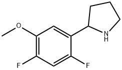 2-(2,4-difluoro-5-methoxyphenyl)pyrrolidine Struktur