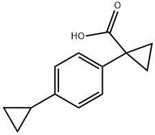 Cyclopropanecarboxylic acid, 1-(4-cyclopropylphenyl)- Struktur