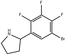 2-(5-bromo-2,3,4-trifluorophenyl)pyrrolidine Struktur