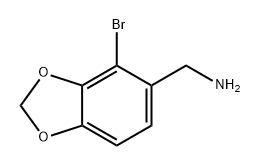 1,3-Benzodioxole-5-methanamine, 4-bromo- Struktur