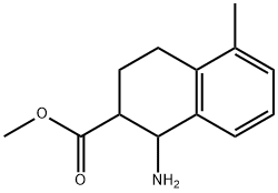 methyl 1-amino-5-methyl-1,2,3,4-tetrahydronaphthalene-2-carboxylate Struktur