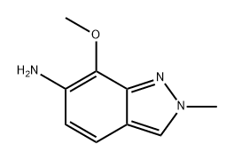 2H-Indazol-6-amine, 7-methoxy-2-methyl- Struktur