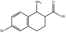 1-amino-6-bromo-1,2,3,4-tetrahydronaphthalene-2-carboxylic acid Struktur