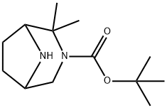 3,8-Diazabicyclo[3.2.1]octane-3-carboxylic acid, 2,2-dimethyl-, 1,1-dimethylethyl ester Struktur