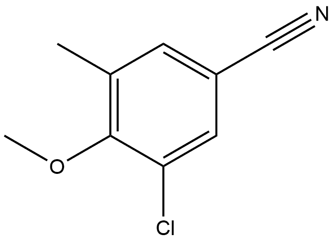 3-Chloro-4-methoxy-5-methylbenzonitrile Struktur