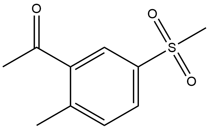 1-[2-Methyl-5-(methylsulfonyl)phenyl]ethanone Struktur