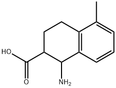 1-amino-5-methyl-1,2,3,4-tetrahydronaphthalene-2-carboxylic acid Struktur