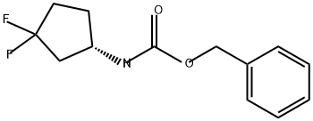 Carbamic acid, N-[(1S)-3,3-difluorocyclopentyl]-, phenylmethyl ester Struktur