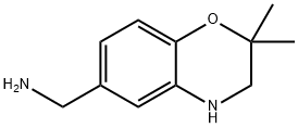 3,4-Dihydro-2,2-dimethyl-2H-1,4-benzoxazine-6-methanamine Struktur