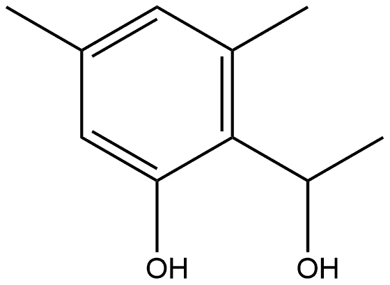 2-(1-hydroxyethyl)-3,5-dimethylphenol Struktur