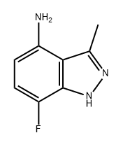 1H-Indazol-4-amine, 7-fluoro-3-methyl- Struktur