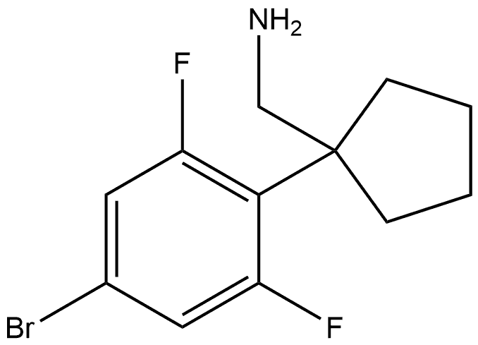 (1-(4-bromo-2,6-difluorophenyl)cyclopentyl)methanamine Struktur