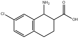 1-amino-7-chloro-1,2,3,4-tetrahydronaphthalene-2-carboxylic acid Struktur