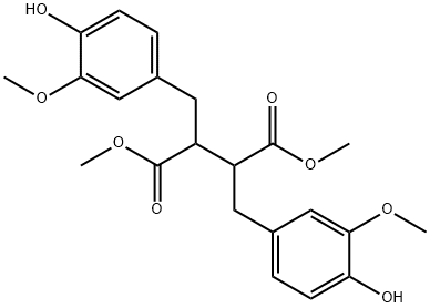 Butanedioic acid, 2,3-bis[(4-hydroxy-3-methoxyphenyl)methyl]-, 1,4-dimethyl ester Struktur