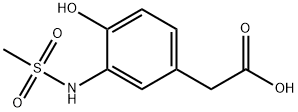 Benzeneacetic acid, 4-hydroxy-3-[(methylsulfonyl)amino]- Struktur