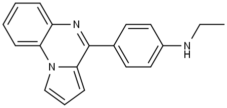 Benzenamine, N-ethyl-4-pyrrolo[1,2-a]quinoxalin-4-yl- Struktur