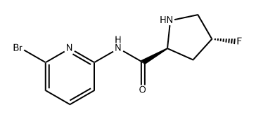 2-Pyrrolidinecarboxamide, N-(6-bromo-2-pyridinyl)-4-fluoro-, (2S,4R)- Struktur