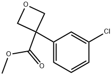 3-Oxetanecarboxylic acid, 3-(3-chlorophenyl)-, methyl ester Struktur