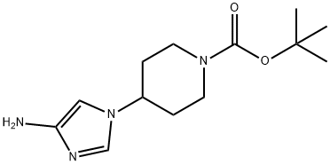 1-Piperidinecarboxylic acid, 4-(4-amino-1H-imidazol-1-yl)-, 1,1-dimethylethyl ester Struktur