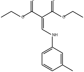 Propanedioic acid, 2-[[(3-methylphenyl)amino]methylene]-, 1,3-diethyl ester Struktur