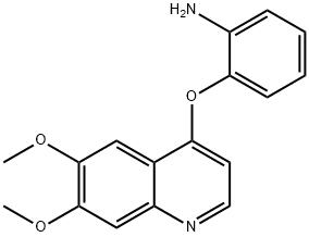 Benzenamine, 2-[(6,7-dimethoxy-4-quinolinyl)oxy]- Struktur