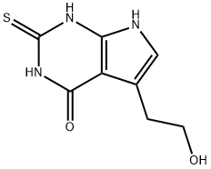 4H-Pyrrolo[2,3-d]pyrimidin-4-one, 1,2,3,7-tetrahydro-5-(2-hydroxyethyl)-2-thioxo- Struktur