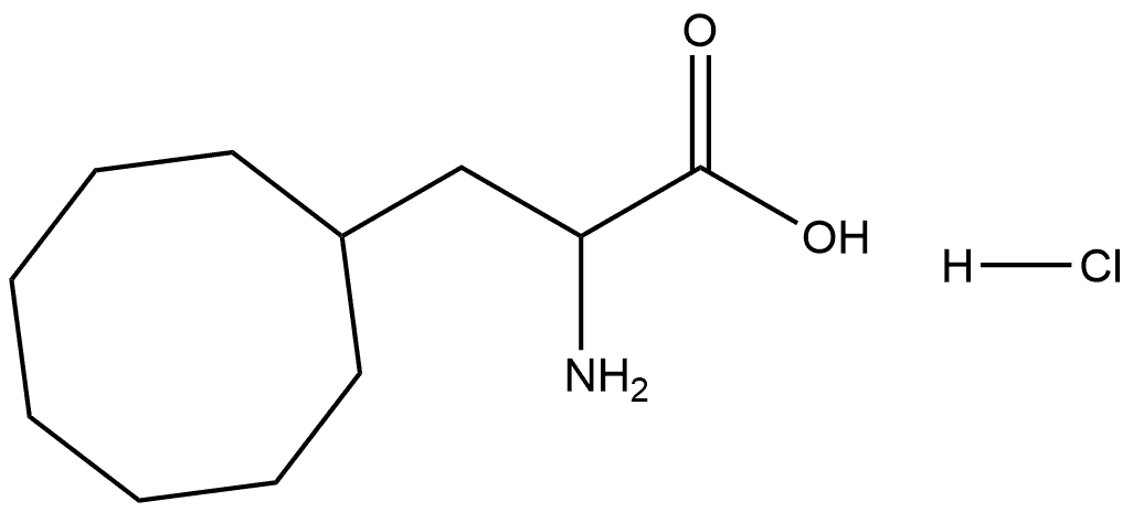 Cyclooctanepropanoic acid, α-amino-, hydrochloride (1:1) Struktur