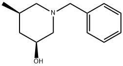 (3S,5R)-1-benzyl-5-methyl-piperidin-3-ol Struktur