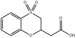 (4,4-dioxido-2,3-dihydro-1,4-benzoxathiin-2-yl)acetic acid Struktur