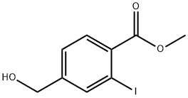 Benzoic acid, 4-(hydroxymethyl)-2-iodo-, methyl ester Struktur