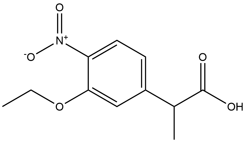 Benzeneacetic acid, 3-ethoxy-α-methyl-4-nitro- Struktur