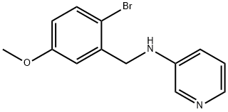 3-Pyridinamine, N-[(2-bromo-5-methoxyphenyl)methyl]- Struktur