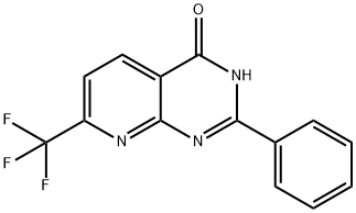 Pyrido[2,3-d]pyrimidin-4(3H)-one, 2-phenyl-7-(trifluoromethyl)- Struktur