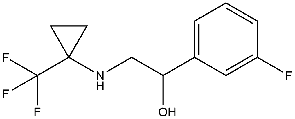 1-(3-fluorophenyl)-2-((1-(trifluoromethyl)cyclopropyl)amino)ethan-1-ol Struktur