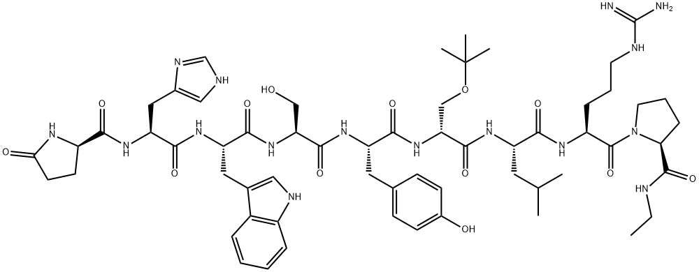 (Des-Gly10,D-Pyr1,D-Ser(tBu)6,Pro-NHEt9)-LHRH Struktur