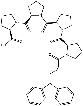 Fmoc-D-Pro-D-Pro-D-Pro-D-Pro-OH Structure