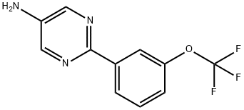 5-Pyrimidinamine, 2-[3-(trifluoromethoxy)phenyl]- Struktur