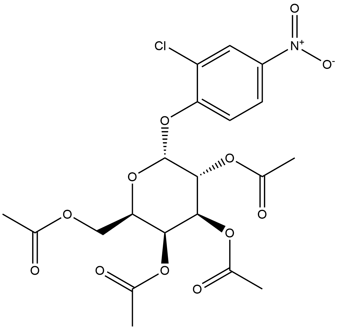 α-D-Galactopyranoside, 2-chloro-4-nitrophenyl, 2,3,4,6-tetraacetate Struktur