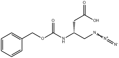 (3R)-4-Azido-3-[[(phenylmethoxy)carbonyl]amino]butanoic acid Struktur