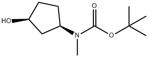 Carbamic acid, N-[(1R,3S)-3-hydroxycyclopentyl]-N-methyl-, 1,1-dimethylethyl ester Struktur