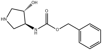 Carbamic acid, N-[(3S,4S)-4-hydroxy-3-pyrrolidinyl]-, phenylmethyl ester Struktur