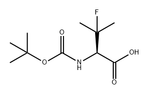 L-Valine, N-[(1,1-dimethylethoxy)carbonyl]-3-fluoro- Struktur