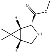 3-Azabicyclo[3.1.0]hexane-2-carboxylic acid, 6,6-dimethyl-, methyl ester, (1R,2R,5S)- Struktur