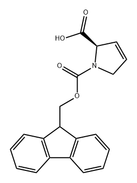 1H-Pyrrole-1,2-dicarboxylic acid, 2,5-dihydro-, 1-(9H-fluoren-9-ylmethyl) ester, (2R)- Struktur